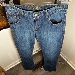 Kimes Ranch Roger Jeans Men’s Size 32x30 Blue Slim Bootcut Dark Wash USA Made